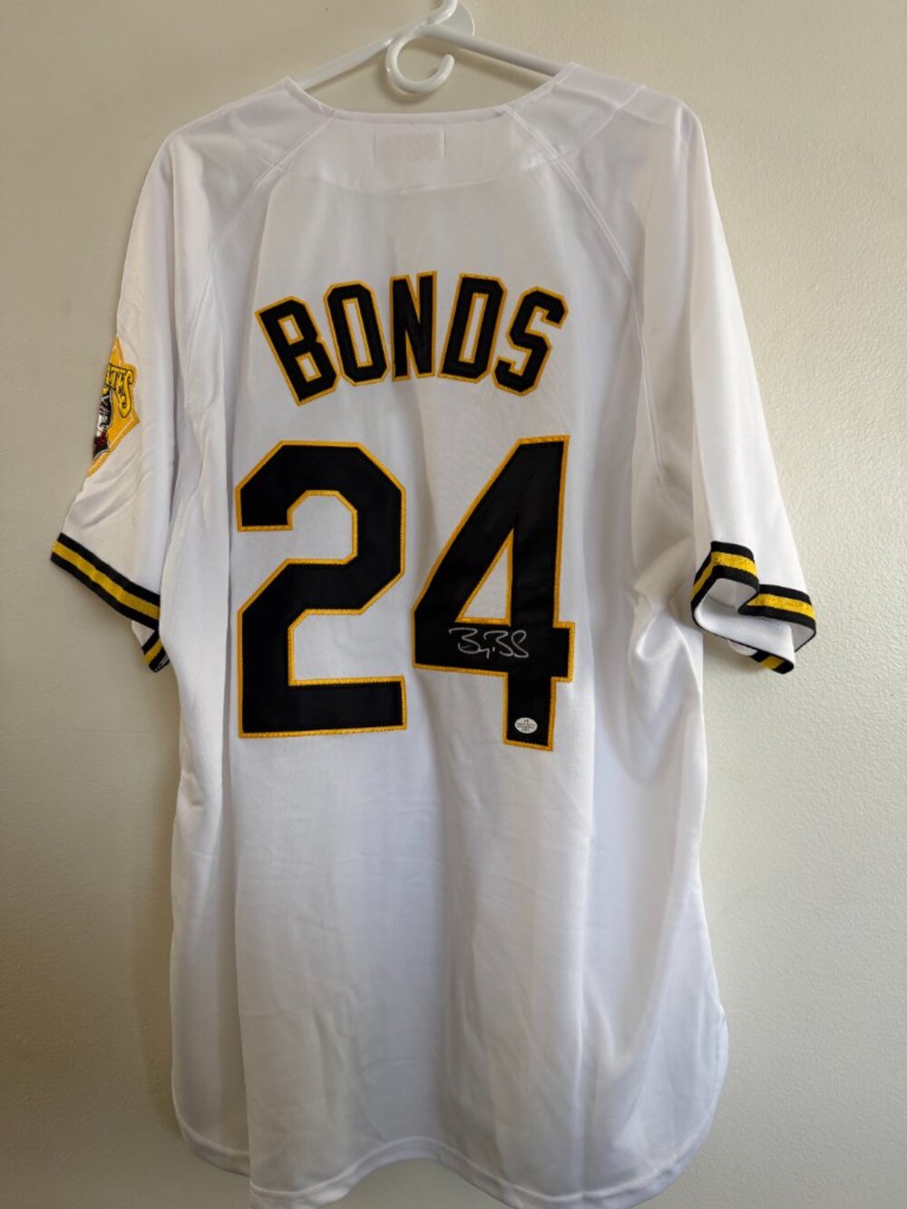 BARRY BONDS SIGNED PITTSBURGH PIRATES AUTOGRAPHED MITCH-NESS JERSEY w/COA XL17-3